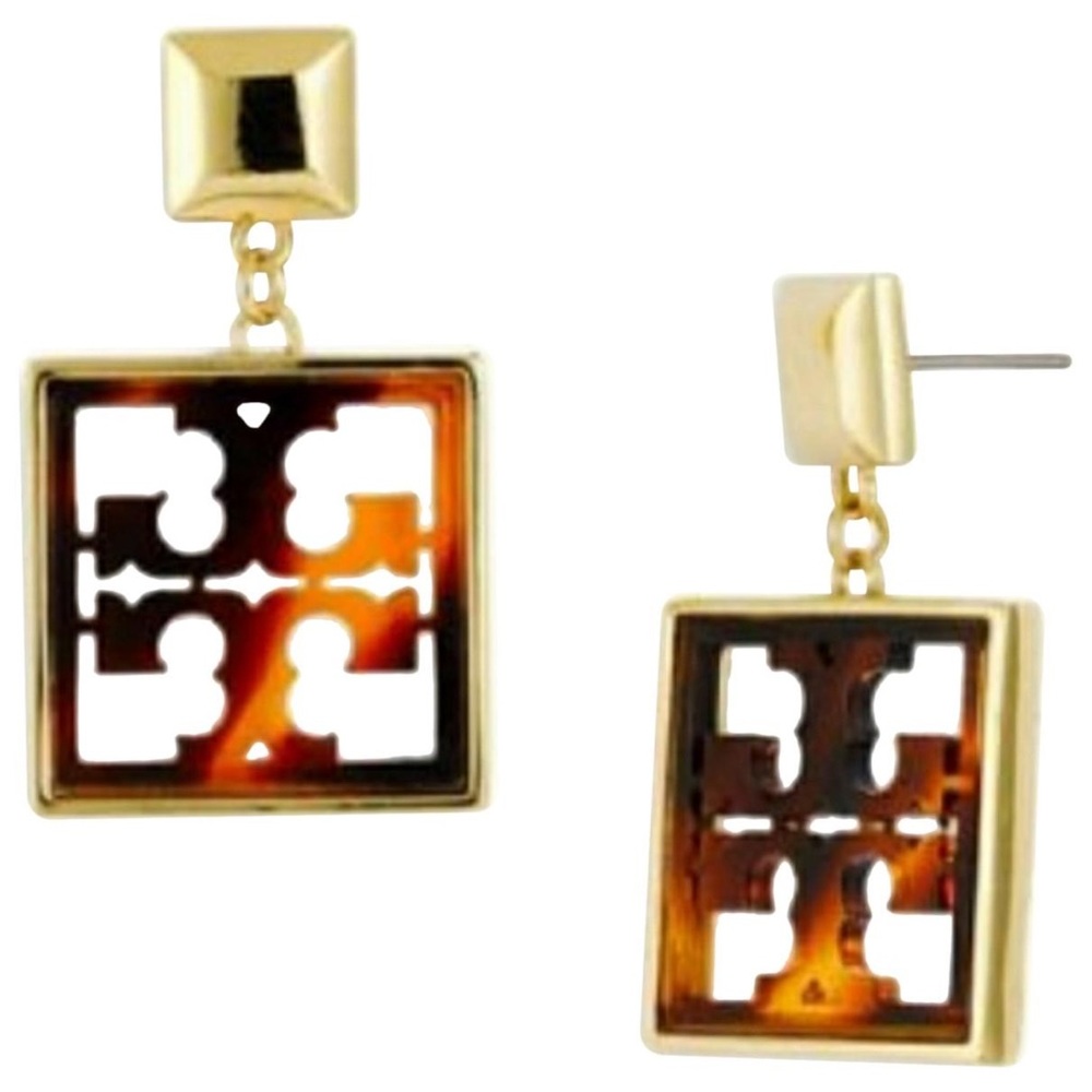TORY BURCH Faux Tortoise Shell Earrings